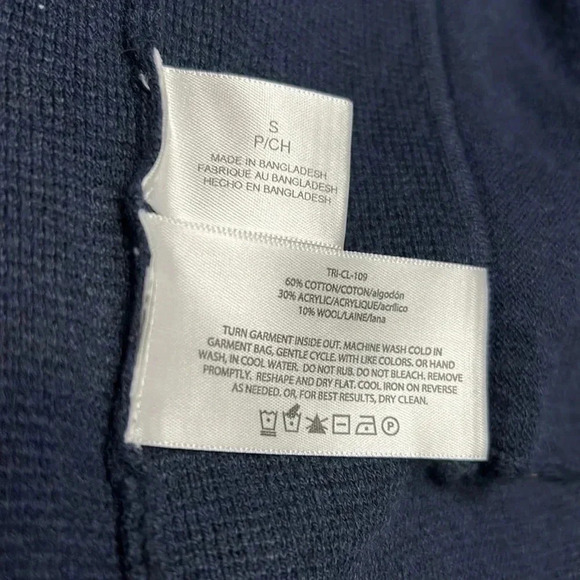 Y2K  vtg NWT LOUIS RAPHAEL vest ,men SM,blue wool blend vest,front zip.EC - Picture 10 of 12